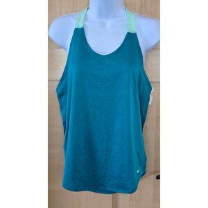 Nike Dri-Fit Womens Loose Fit Racerback Tank Top Aqua Blue S